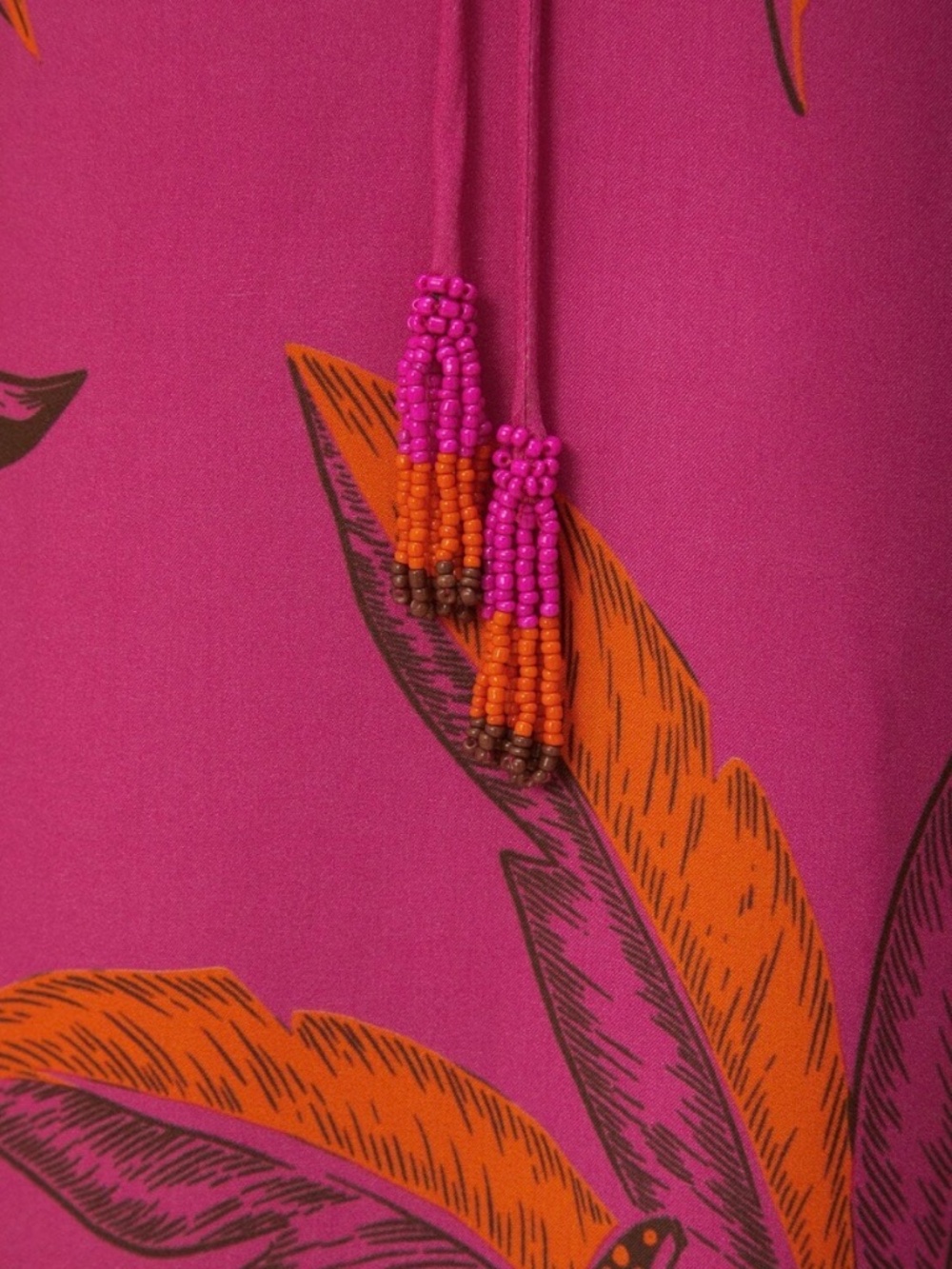 Farm Rio Pink Beach Forest Cutout Maxi Dress XS NWOT - Picture 5 of 11